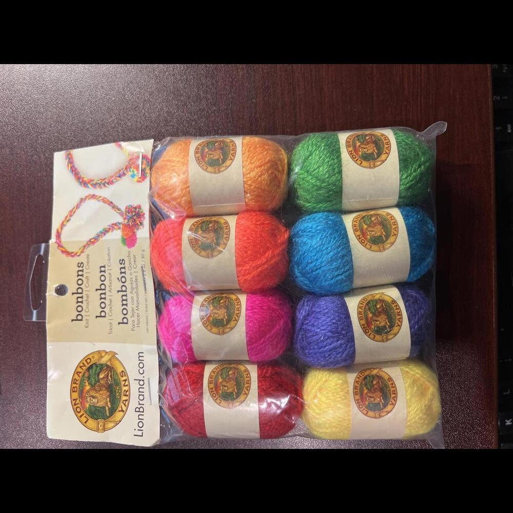 LionBrand Yarns Bonbons - Multi-Color Acrylic Yarn Pack (SR405)